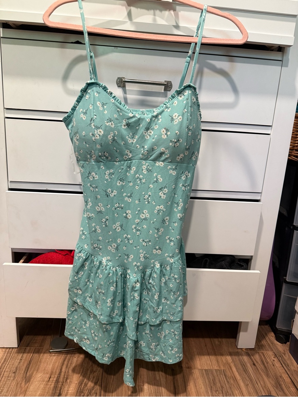 No Boundaries Mint Green Floral Sundress with Ruffle Detail